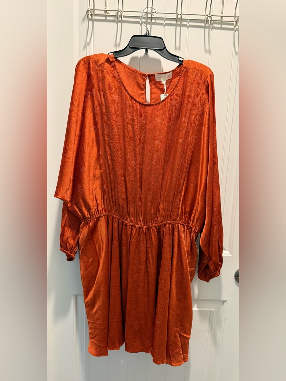 Caballero Orange Rust Textured Tunic Dress